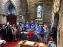 Day 2 they cycled to Chesterfield with a stop at Wath Parish Church,where Geoff is a member
